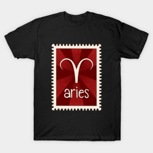 Aries Zodiac Sign Stamp T-Shirt